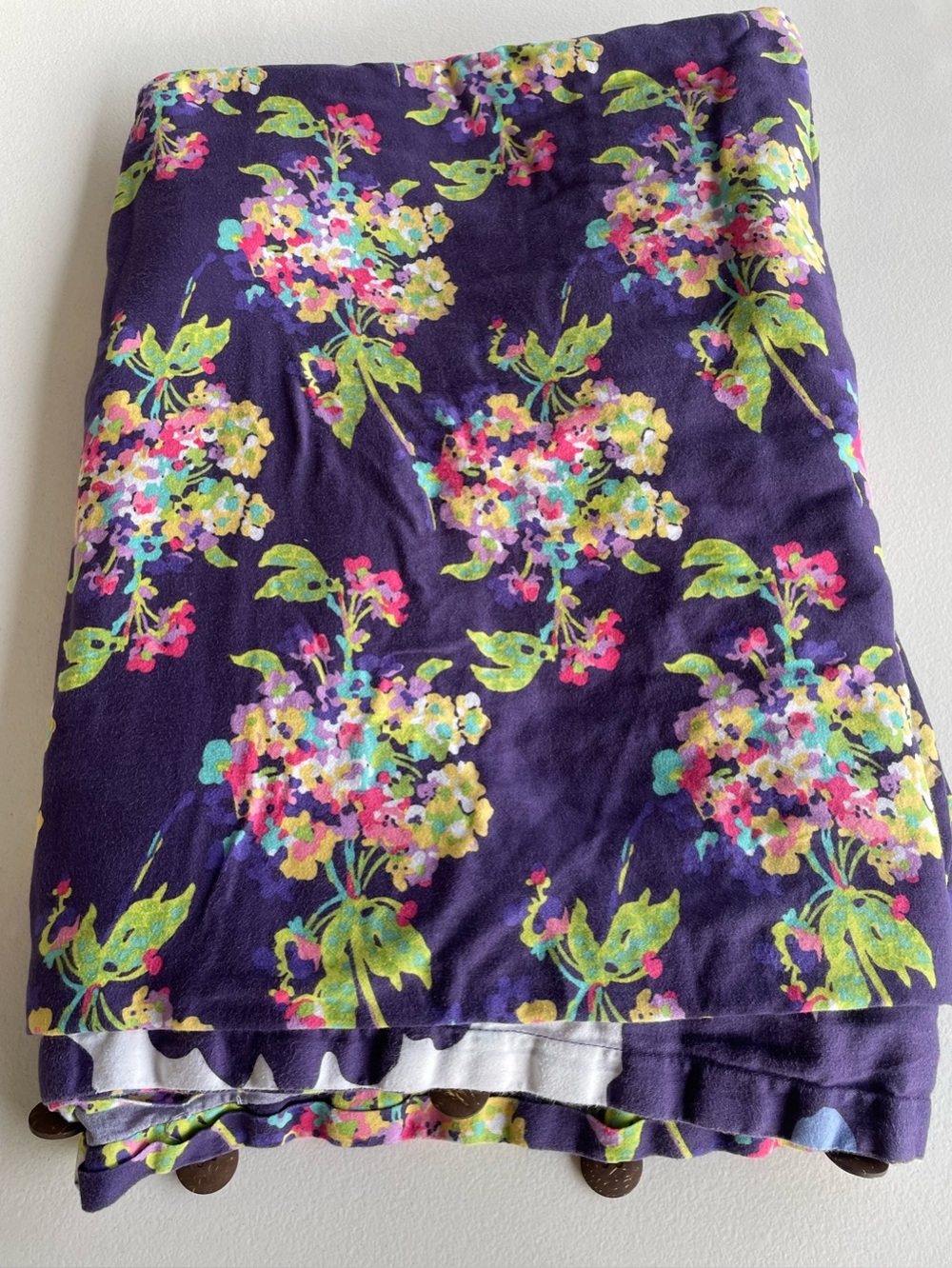 Amy Butler Reversible Purple Floral Bedding Duvet Cover Approx 80x60 Twin